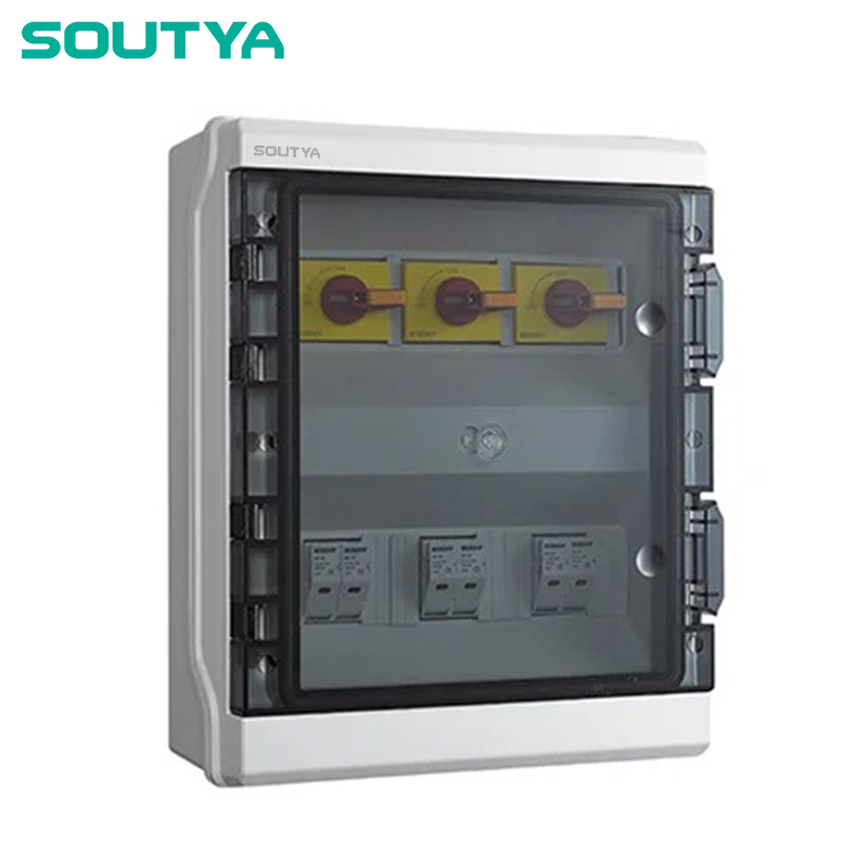 DC Isolator Box IP65 kapsling tre strängar med säkring